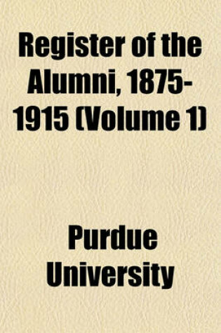 Cover of Register of the Alumni, 1875-1915 (Volume 1)