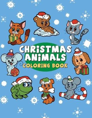 Book cover for Christmas Animals Coloring Book