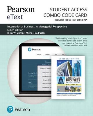 Book cover for Pearson Etext for International Business