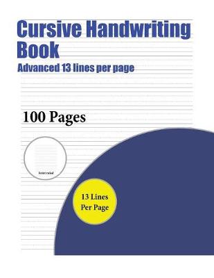 Cover of Cursive Handwriting Book (Advanced 13 lines per page)