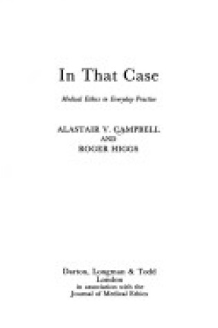 Cover of In That Case