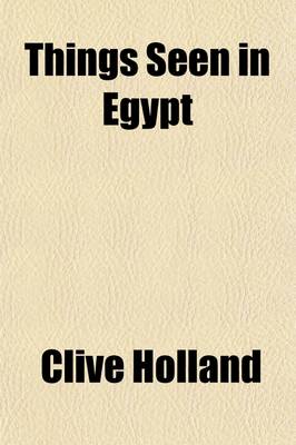 Book cover for Things Seen in Egypt