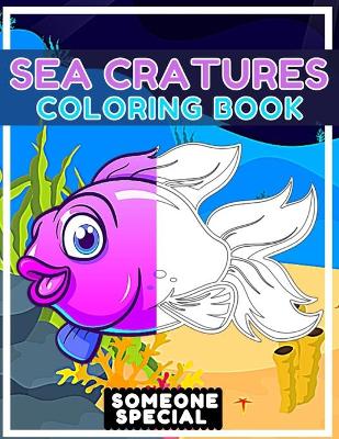 Book cover for Sea Creatures Coloring Book