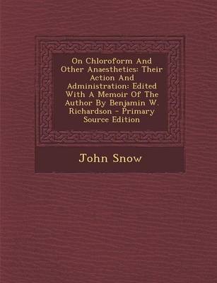 Book cover for On Chloroform and Other Anaesthetics