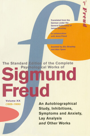 Cover of The Complete Psychological Works of Sigmund Freud, Volume 20