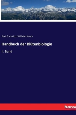 Cover of Handbuch der Blütenbiologie