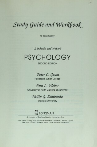 Cover of Study Guide and Workbook for Psychology 2e