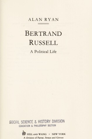 Cover of Bertrand Russell