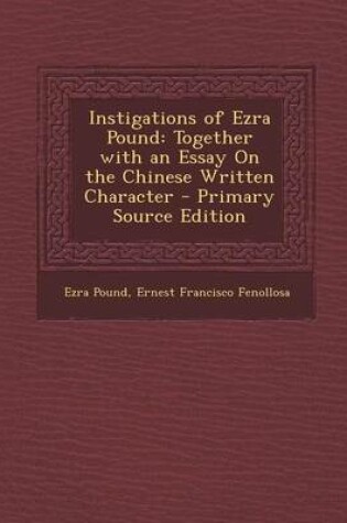 Cover of Instigations of Ezra Pound