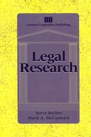 Cover of Legal Research