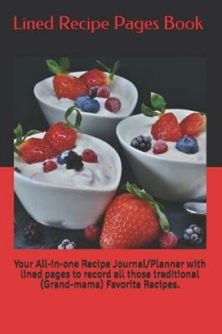 Cover of Lined Recipe Pages Book