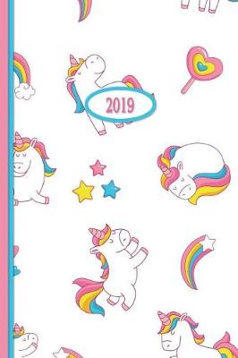 Book cover for 2019 Planner - White Unicorns