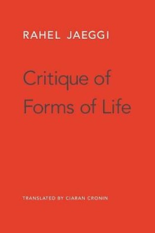 Cover of Critique of Forms of Life