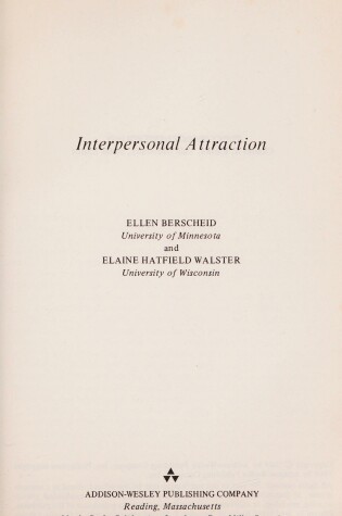 Cover of Interpersonal Attraction