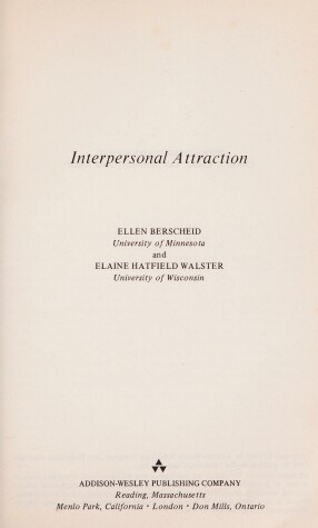 Cover of Interpersonal Attraction