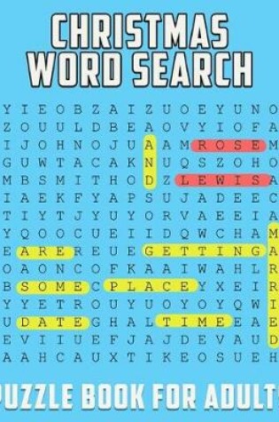 Cover of Christmas Word Search Puzzle Book For Adults