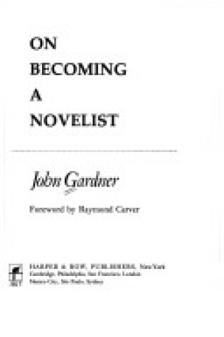 Cover of On Becoming a Novelist