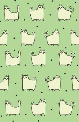 Book cover for Journal Notebook For Cat Lovers - Funny Cat Pattern In Green