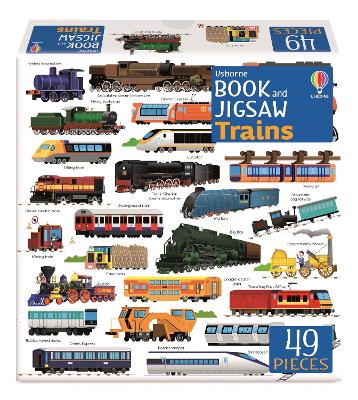 Cover of Usborne Book and Jigsaw Trains