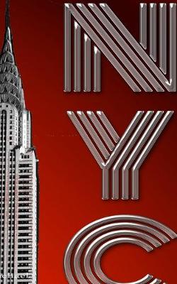 Book cover for NYC Chrysler Red Creative Drawing writing Journal.