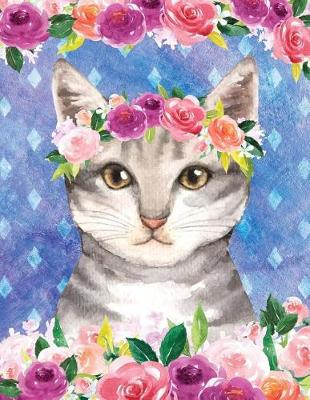 Cover of My Big Fat Journal Notebook For Cat Lovers Tabby In Flowers