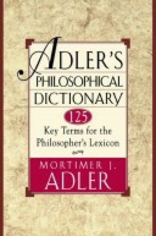 Cover of Adler's Philosophical Dictionary
