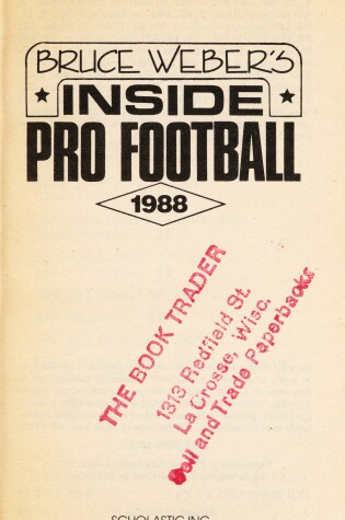 Cover of Bruce Weber's Inside Pro Football 1988