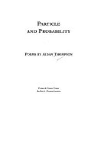 Cover of Particle and Probability