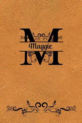 Book cover for Split Letter Personalized Name Journal - Maggie