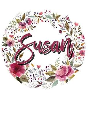 Cover of Susan Floral Wreath Personalized Notebook