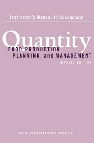 Cover of Quantity Food Production, Planning & Management 3e Im