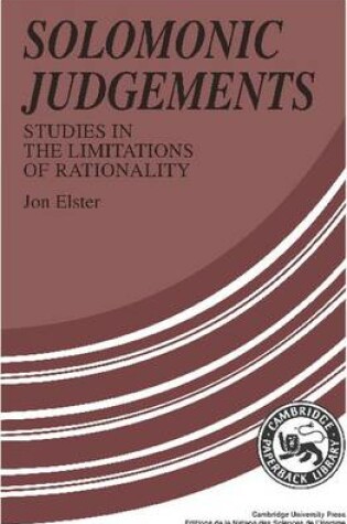 Cover of Solomonic Judgements
