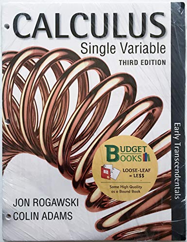 Book cover for Loose-Leaf Version for Calculus Early Transcendentals Single Variable 3e & Life of Edition Webassign with E-Book