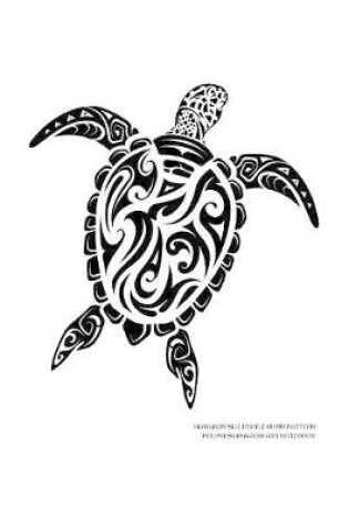 Cover of Hawaiian Sea Turtle Honu Pattern Polynesian Maori Art Notebook