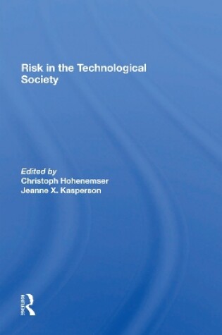 Cover of Risk In The Technological Society