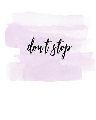 Book cover for don't stop