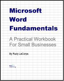 Book cover for Microsoft Word Fundamentals - A Practical Workbook for Small Businesses