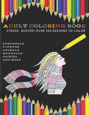 Book cover for adult coloring book