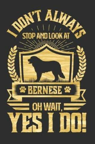 Cover of I Don't Always Stop and Look At Bernese OH Wait, Yes I Do!