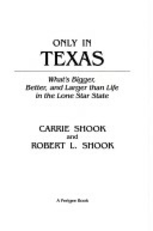 Cover of Only in Texas