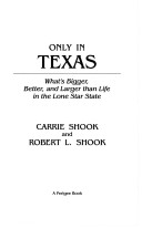 Book cover for Only in Texas