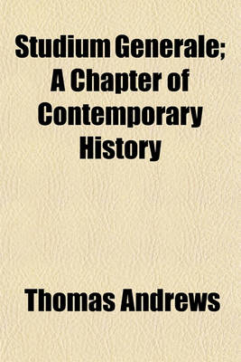 Book cover for Studium Generale; A Chapter of Contemporary History