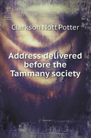 Cover of Address delivered before the Tammany society