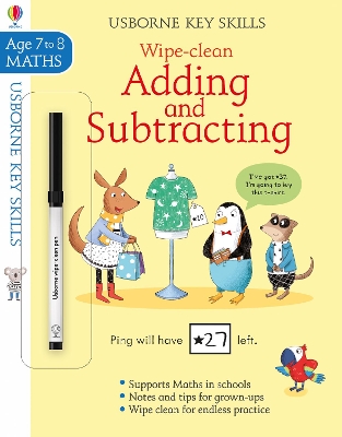 Book cover for Wipe-Clean Adding and Subtracting 7-8