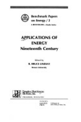 Cover of Applications of Energy