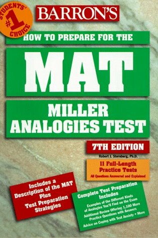 Cover of Barron's How to Prepare for the Mat, Miller Analogies Test