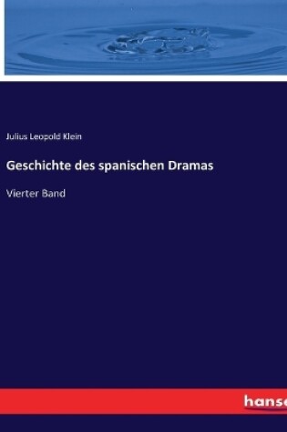 Cover of Geschichte des spanischen Dramas