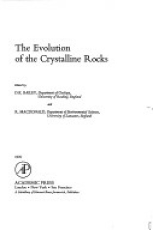 Cover of Evolution of the Crystalline Rocks