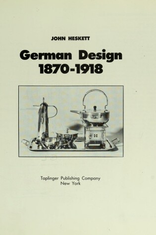 Cover of German Design, 1870-1918