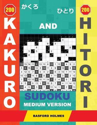Book cover for 200 Kakuro and 200 Hitori sudoku. Medium version
